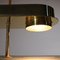 Glass and Brass Ceiling Lamp from Lumi, 1980s 6