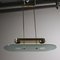 Glass and Brass Ceiling Lamp from Lumi, 1980s 10