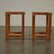 Vintage Italian Oak Veneer Console Table, Mirror, and Stools Set, 1940s, Set of 4 5