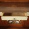Juego de mesa consola vintage de chapa de roble, espejo y taburetes, años 40. Juego de 4, Imagen 19