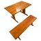 Pine Dining Table and Bench Set by Ilmari Tapiovaara for Laukaan Puu, 1970s, Image 1
