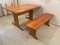 Pine Dining Table and Bench Set by Ilmari Tapiovaara for Laukaan Puu, 1970s, Image 2