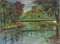 The Green Bridge Oil Painting di Roland Dubuc, Immagine 2