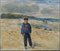 Pintura al óleo Boy on the Beach de Jean Jacques René, Imagen 2