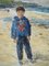 Pintura al óleo Boy on the Beach de Jean Jacques René, Imagen 3