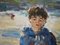 Pintura al óleo Boy on the Beach de Jean Jacques René, Imagen 6