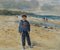 Pintura al óleo Boy on the Beach de Jean Jacques René, Imagen 1