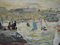 Sailboats at Le Havre Oil on Canvas by Jean Jacques Rene, Image 9