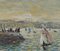 Sailboats at Le Havre Oil on Canvas by Jean Jacques Rene, Image 3