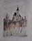 La Petite Eglise Watercolor by Bernard Gantner, Image 1