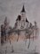 La Petite Eglise Watercolor by Bernard Gantner, Image 2