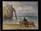 A Bench in Etretat Oil on Canvas by Jean Jacques René 3