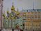 Lithographie Russia, Cupolas on the Grand Place par Yves Brayer 3
