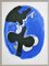Impresión con litografía Deux Oiseau sur Fond Bleue Birds de Georges Braque, 1955, Imagen 6