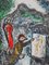 Lithographie Couple et Artiste devant Saint Jeannet par Marc Chagall, 1972 2