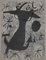 Lithographie Character in the Night avec Pochoir Stencil par Joan Miro, 1967 1