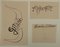 Dessin Trois Etudes de Calligraphie par Pierre-Yves Tremois, 1959 1