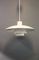 PH4 White Metal Pendant Lamp by Poul Henningsen for Louis Poulsen 2