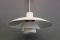 PH4 White Metal Pendant Lamp by Poul Henningsen for Louis Poulsen, Image 3