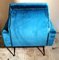 Vintage Italian Armchair in Velvet Ottanio Color 10