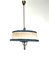 Mid-Century Italian Ivory and Blue Pendant Lamps, 1950s, Set of 2, Image 1