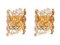 Applique placcate in oro in cristallo di Palwa, Germania, anni '60, set di 2, Immagine 1