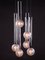 6-Light Chrome & Pearlized Glass Globe Ceiling Lamp by Motoko Ishii for Staff, 1970s 4