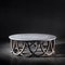 Wood & Marble Coffee Table by Jacobo Ventura for Ca Spanish Handicraft 1