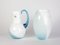 Blue and White Glass Vase and Jug Set from Bohemia Crystal, 1990s, Set of 2, Image 1