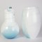 Vaso e brocca in vetro blu e bianco di Bohemia Crystal, anni '90, set di 2, Immagine 4