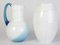 Vaso e brocca in vetro blu e bianco di Bohemia Crystal, anni '90, set di 2, Immagine 2