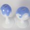 Blue and White Glass Bowl and Vase Set from Egermann, 1980s, Set of 4 7