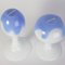 Blue and White Glass Bowl and Vase Set from Egermann, 1980s, Set of 4, Image 7