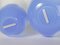 Juego de cuenco y jarrón de vidrio azul y blanco de Egermann, años 80. Juego de 4, Imagen 8