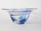Blue Glass Bowl and Vase Set from Egermann, 1980s, Set of 3, Image 6