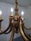 Italian Brutalist Bronze Chandelier, 1960s 9