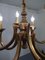 Lámpara de araña italiana brutalista de bronce, años 60, Imagen 9