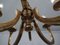Lámpara de araña italiana brutalista de bronce, años 60, Imagen 6