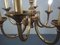 Italian Brutalist Bronze Chandelier, 1960s 11