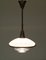Lampe à Suspension Bauhaus en Laiton et Verre Opalin par Otto Müller pour Sistrah Licht GmbH, 1930s 3