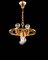 German Gilt Brass and Crystal Glass Chandelier from Palwa, 1960s 9
