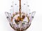 Lámpara de araña alemana de latón dorado y cristal de Palwa, años 60, Imagen 3