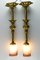 Art Glass and Gilt Bronze Pendant Lamps from Muller Strasbourg, 1920s, Set of 2, Image 7