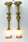 Art Glass and Gilt Bronze Pendant Lamps from Muller Strasbourg, 1920s, Set of 2 8