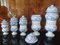 Antique Ceramic Apothecary Containers, Set of 5 10
