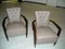 Leather and Rosewood Armchairs, 1940s, Set of 2 6