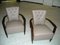 Leather and Rosewood Armchairs, 1940s, Set of 2, Image 6