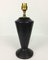 Lámpara de mesa de cerámica negra, años 50, Imagen 10