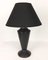 Black Ceramic Table Lamp, 1950s, Image 1