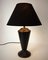 Schwarze Keramiklampe, 1950er 9